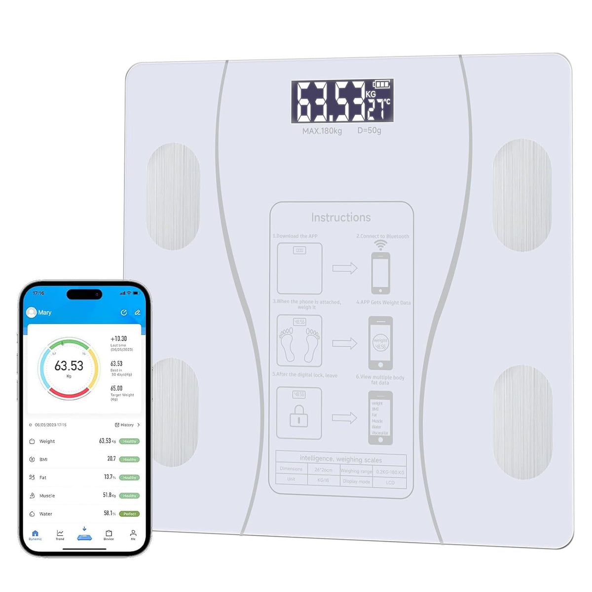 Smart Body Composition Scales with mobile App — Finally Know What You're Actually Losing