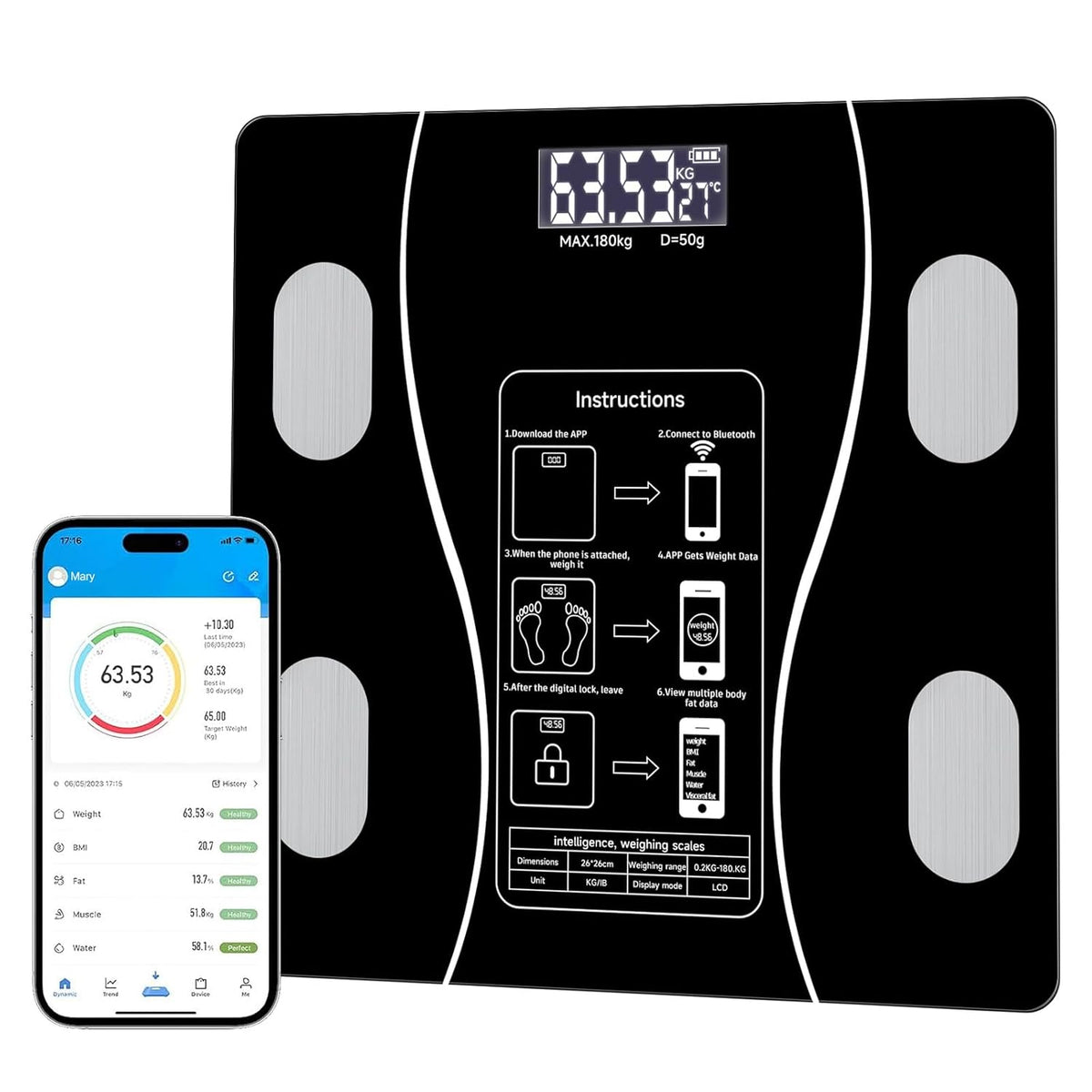 Smart Body Composition Scales with mobile App — Finally Know What You're Actually Losing