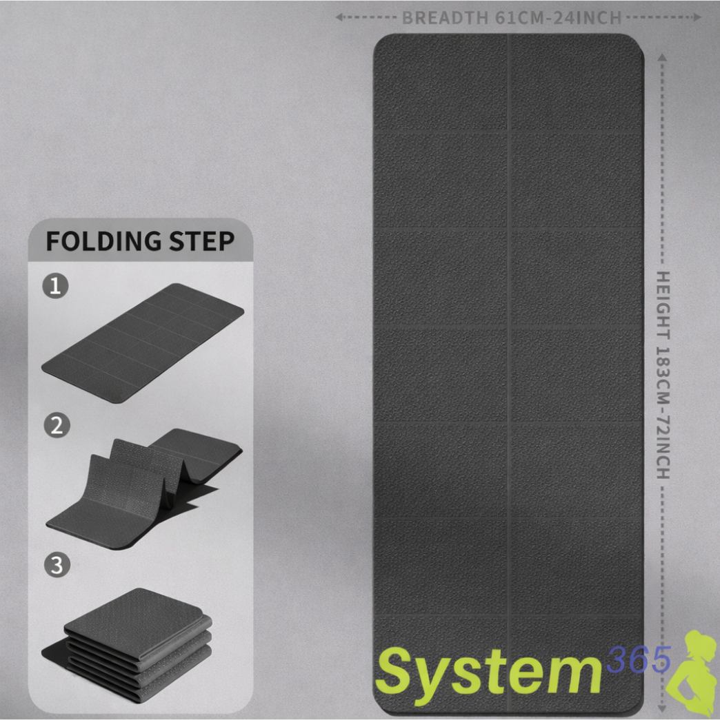 Foldable Yoga Mat — 2 Minutes of Stretching. Every Single Day